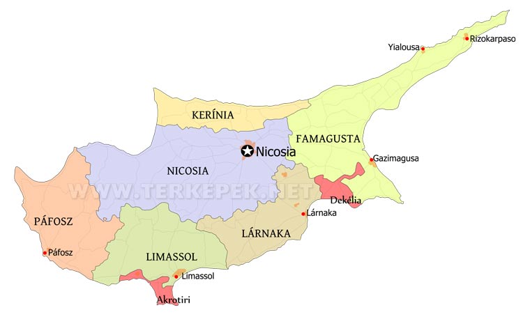Ciprus térkép